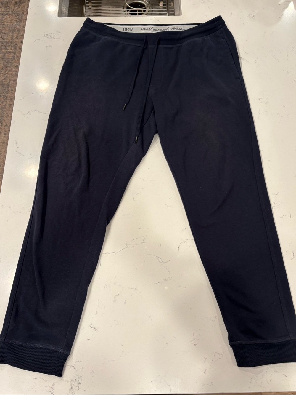 Weatherproof Vintage Men's Navy Jogger Pants - Classic Casual Sweatpants-size XL